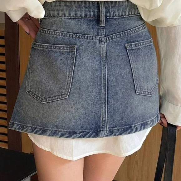 Denim Mini Over Skirt Belt - Picture 2 of 2